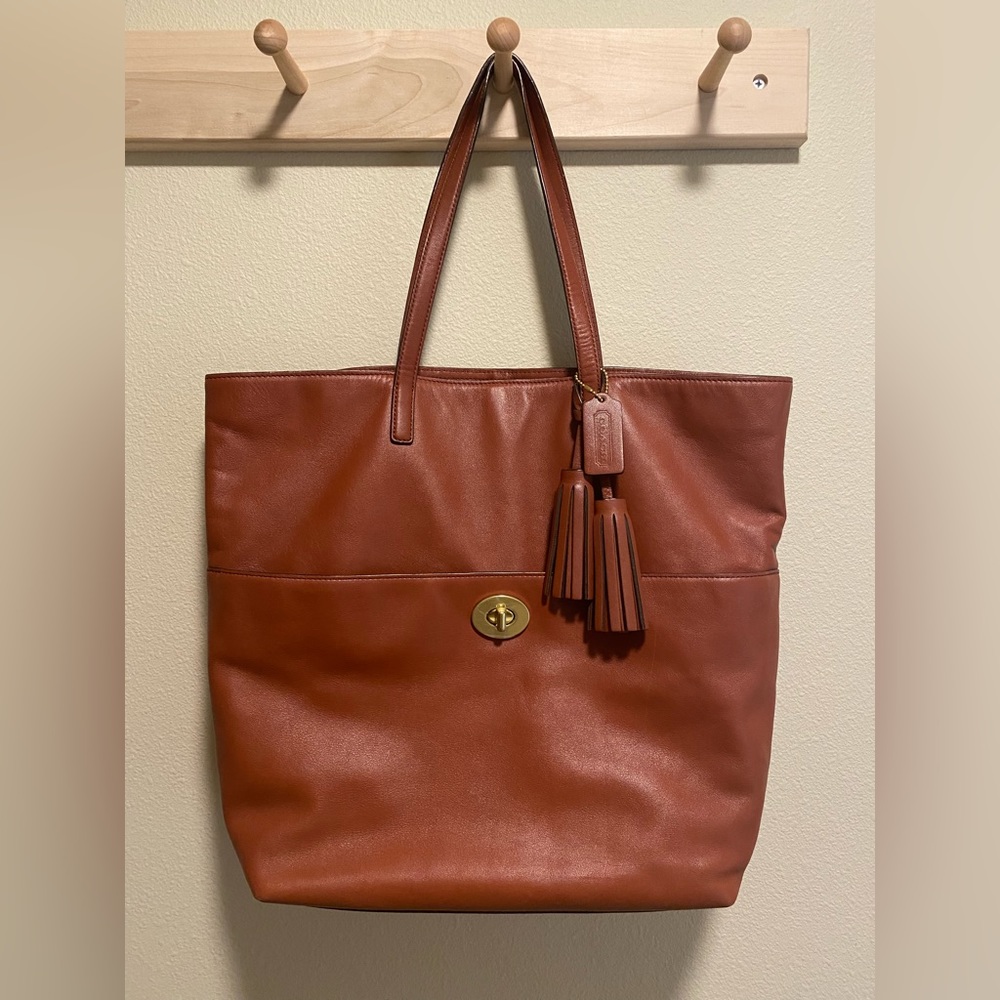 Genuine Leather Coach Tote